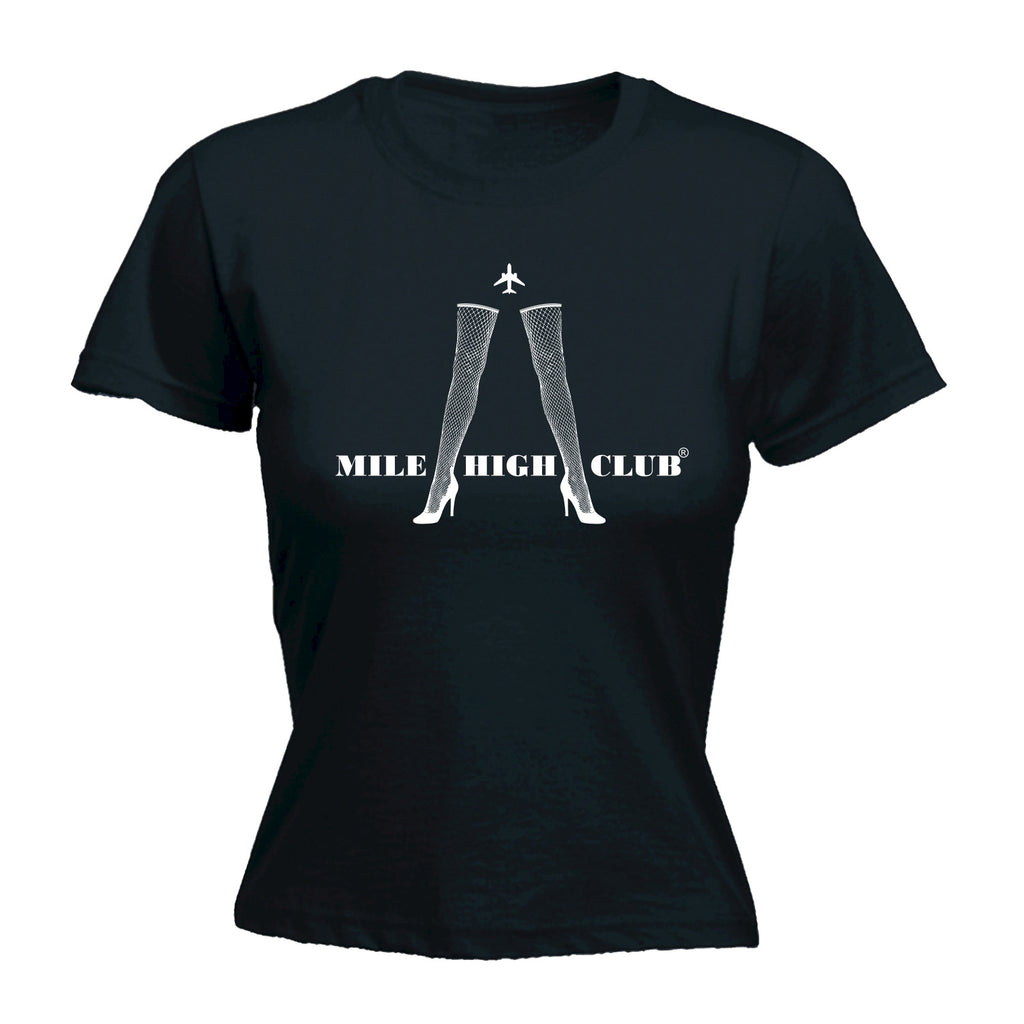 123t Women's Mile High Club ... High Heels Design Funny T-Shirt