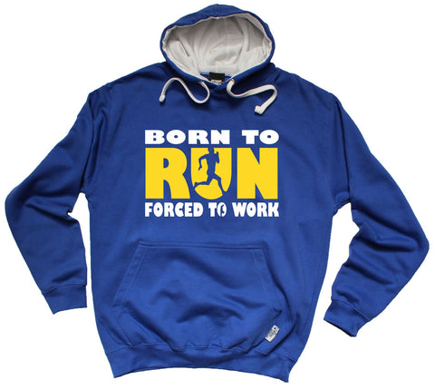 Personal Best Born To Run Forced To Work Running Hoodie