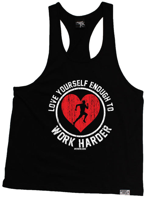 Personal Best Love Yourself Enough Work Harder Running Men's Tank Top