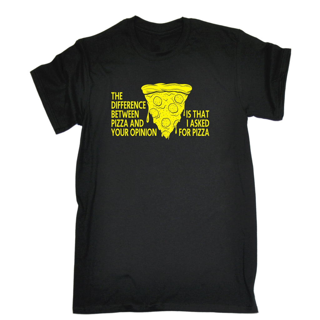 123t Men's The Difference Between Pizza I Asked For Pizza Funny T-Shirt