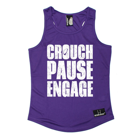Up And Under Crouch Pause Engage Rugby Girlie Training Vest