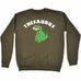 123t Thesaurus T-Rex Eating Book Design Funny Sweatshirt