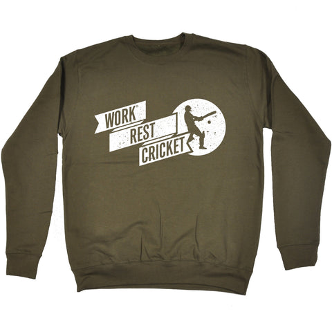 123t Work Rest Cricket Funny Sweatshirt
