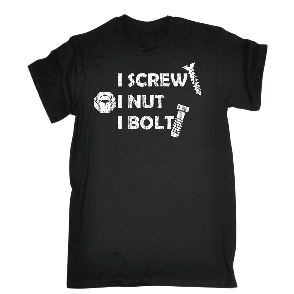 123t Men's I Screw I Nut I Bolt Funny T-Shirt, 123t
