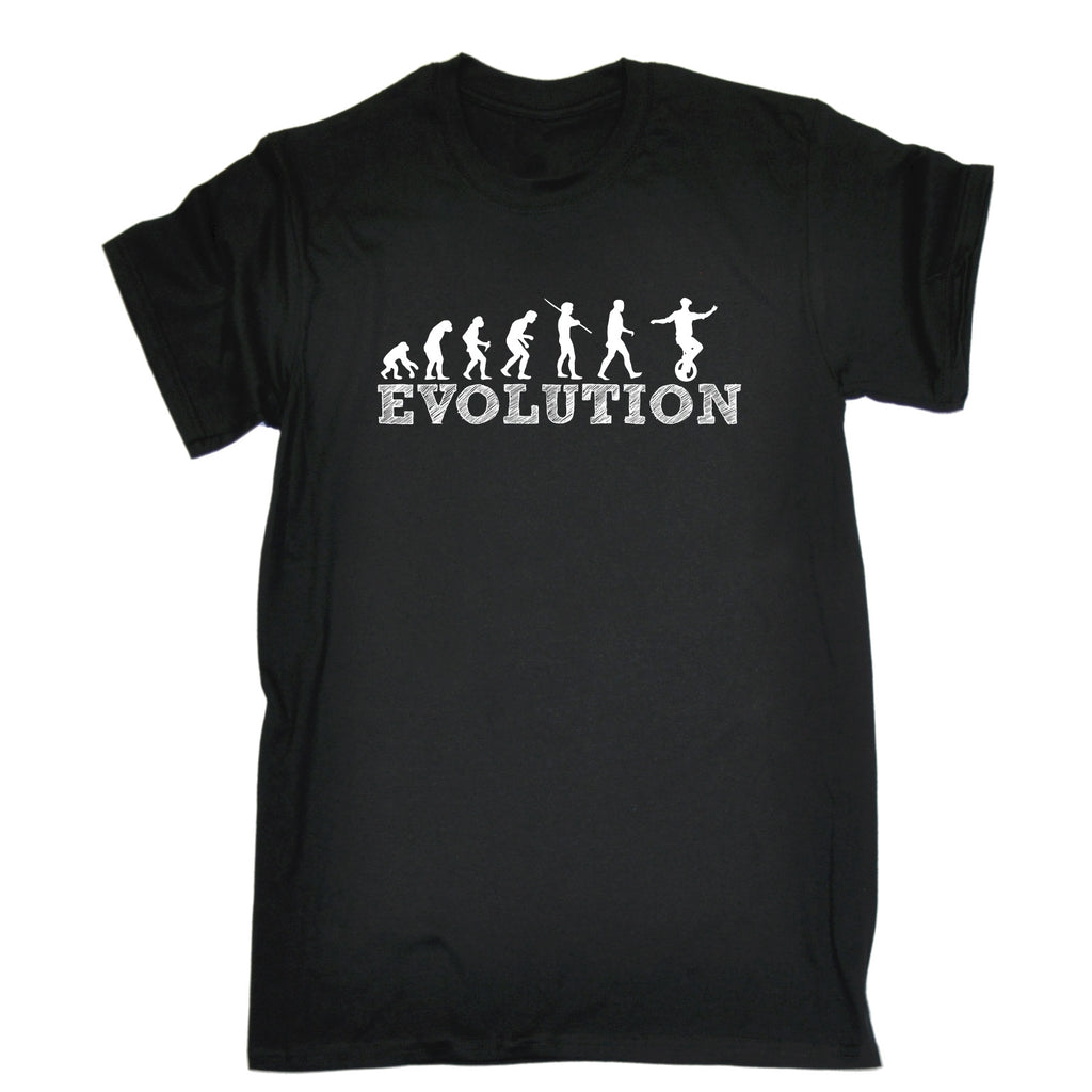 123t Men's Evolution Unicycle Funny T-Shirt
