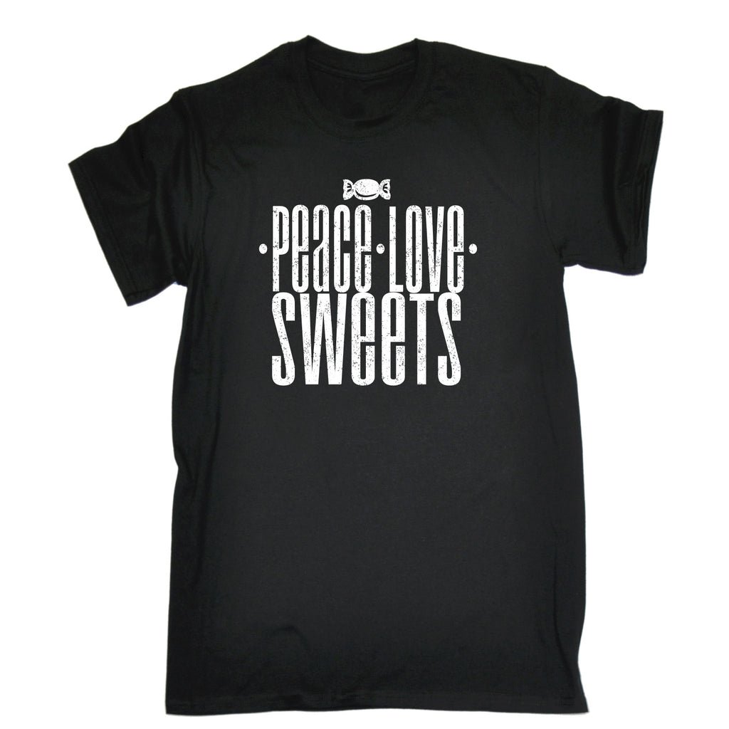 123t Men's Peace Love Sweets Funny T-Shirt