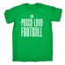 123t Men's Peace Love Football Funny T-Shirt
