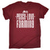 123t Men's Peace Love Farming Funny T-Shirt