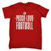 123t Men's Peace Love Football Funny T-Shirt